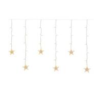 Tenda luminosa Natale Trasparente 90 luci - LED Bianco caldo (2 + 4 mt) Stelle 8 Giochi di luce IP44 78123