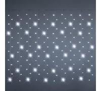 Tenda Luminosa Natalizia effetto Cascata con 200 LED Luce fredda + Flash, 3x1 mt, Prolungabile, Uso Esterno ed Interno IP44 (Luce Fredda + Flash bianco, 3 metri)