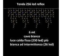 tenda luminosa natalizia luci di natale a led da esterno mt luce bianca calda [EEK: A++]