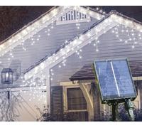 Tenda luminosa natalizia luci di Natale con 168 LED da 4.5 mt a ricarica solare [EEK: A]