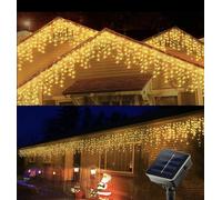 Tenda luminosa natalizia luci di Natale con 168 LED da 4.5 mt a ricarica solare [EEK: A]