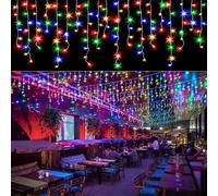 Tenda Luminosa Natalizia NATALE LUCI 5 metri x 1 METRO e PROLUNGABILE PIOGGIA [EEK: A]