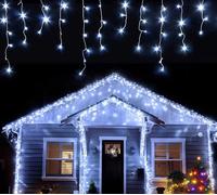 Tenda Luminosa Per esterno 256 Led 6mt Luce Bianca Più Bianco Intermittente [EEK: A]