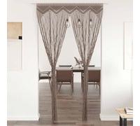 Tenda macramè, 140 x 240 cm, in cotone, con occhielli e passanti, come divisorio, protezione dagli sguardi indiscreti e decorazione per soggiorno, camera da letto, cucina, porta del balcone