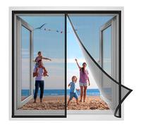 Tenda Magnetica 85x145cm Tendina Magnetica, Chiuso Automaticamente Pieghevole Si Chiude da Sola, per Porte D'Ingresso Porte Cortili Nero Rinforzata