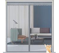 Tenda magnetica a rete per porta, traspirante, anti-mosche, con nastro magico, facile da installare, 150 cm x 240 cm, perfetta per uso domestico ed esterno