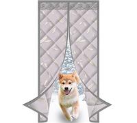 Tenda magnetica insonorizzata in cotone spesso tessuto Oxford zanzariera per la massima privacy in stanze con aria condizionata, grigio, 110 x 205 cm, perfetta per casa e ufficio
