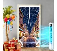 Tenda Magnetica Isolante Termica 111 x 200 cm Riduzione Del Rumore, a Prova di Fumo, Protezione Dal Freddo Tenda per Porta Invernale per Cantina, Balcone, A