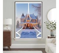 Tenda Magnetica Isolante Termica 138 x 134 cm Chiusura Automatica, Impermeabile Contro Freddo Antipolvere Termoisolanti per L'Inverno Tende per Soggiorno, Balcone, Cantina, A