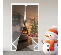 Tenda Magnetica Isolante Termica per Porte 117 x 220 cm Protezione Dal Freddo Antivento Insonorizzata, Isolamento Termico Tenda Magnetica Termoisolata per Cantina, Balcone, A