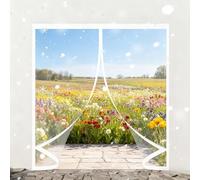 Tenda Magnetica Isolante Termica per Porte 125 x 170 cm Insonorizzazione, Protezione Dal Freddo, Antivento, Impermeabile Tenda per Porta Termica per Soggiorno, Balcone, A