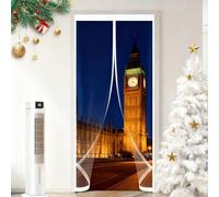 Tenda Magnetica Isolante Termica per Porte 85 x 100 cm Chiusura Automatica, Impermeabile Contro Freddo Antipolvere Tenda for Porta Magnetica per Cantina, Balcone, A