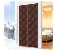 Tenda magnetica isolata per porta, protezione termica per le giornate fredde, kit per bloccare l'aria fredda rossa, 140 x 200 cm, soluzione domestica ad alta efficienza energetica