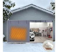 Tenda Magnetica Isolata Termica, Porta Garage Fredda E Impermeabile | Antivento, Oxford Cloth, copertura isolante schermo porta(Gray,15x10FT)