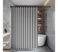 Tenda Magnetica Oscurante a Fisarmonica 137 x 153 cm Divisorio per Stanza, Isolamento Termico, per La Privacy Tenda da Doccia a Fisarmonica per Bagno, Camera da Letto, Grigio