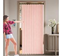 Tenda Magnetica Oscurante a Fisarmonica 260 x 196 cm Divisorio per Stanza, Isolamento Termico, per La Privacy Tende Oscuranti a Soffietto per Camera da Letto, Bagno, Rosa