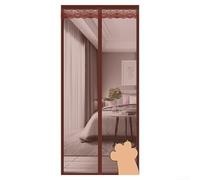 Tenda magnetica per ingresso in rete diamantata, per zone di transizione interno-esterno, con sospensione stabile e funzionamento magnetico a mani libere (marrone B)