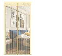Tenda magnetica per porta, in rete, autoadesiva, con bordi rinforzati, misura regolabile per porte/terrazze, barriera contro gli insetti per animali domestici (giallo)