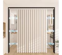 Tenda magnetica pieghevole per interni, per porte, oscurante, a fisarmonica, per la privacy, asta telescopica, paralumi per armadio e divisorio, soluzione salvaspazio