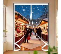 Tenda Magnetica Termoisolante 135 x 150 cm Riduzione Del Rumore, a Prova di Fumo, Protezione Dal Freddo Tenda per Porta Termica per Soggiorno, Balcone, A