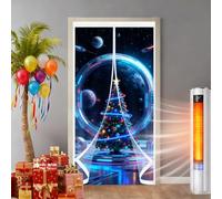 Tenda Magnetica Termoisolante 140 x 150 cm Chiusura Automatica, Impermeabile Contro Freddo Antipolvere Tenda Termica Magnetica per Porte per Cantina, Balcone, A