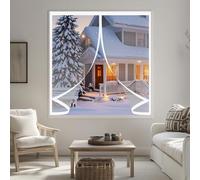 Tenda Magnetica Termoisolante 54 x 122 cm Chiusura Automatica, Impermeabile Contro Freddo Antipolvere Copertura Magnetica per Tenda per Soggiorno, Balcone, Cantina, A