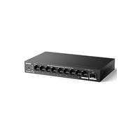 Tenda Managed Switch Ethernet PoE+ 10 Porte Gigabit, VLAN, QoS, Metallo | IEEE 802.3af/at Switch Ethernet, 8 Porte PoE, 1 Porta SFP, 110 W, Senza Ventola, Cloud, Gestione Locale (TEG2210P-8-120W)