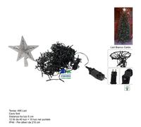 TENDA MANTO 495 MINILUCCIOLE X ALBERO DI NATALE CON PUNTALE BIANCO CALDO