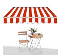 Tenda manuale retrattile 2 x 1,5 m/3 x 2,5 m/4x/5 x - baldacchino portatile in alluminio per balcone, finestra, porta, terrazza, cortile, con manovella, resistente alle intemperie