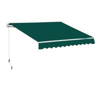 Tenda manuale retrattile 2 x 1,5 m/3 x 2 m/4 x 2,5 m/5 x 2,5 m, resistente ai raggi UV e all'acqua, lunghezza e angolo regolabili, con manovella e montaggio a parete, perfetta per parasole per patio e