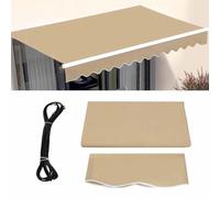 Tenda manuale retrattile aggiornata, in tessuto Oxford, per balcone, impermeabile, resistente ai raggi UV e agli strappi, per patio, cortile, balcone, giardino, gazebo, ristorante e uso esterno