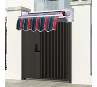 Tenda manuale retrattile per patio esterno, resistente all'acqua, con manovella, perfetta per ombra e protezione solare