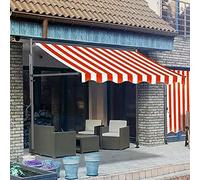 Tenda manuale retrattile, portatile, per esterni, impermeabile, resistente ai raggi UV, pieghevole, per patio, finestre, porte