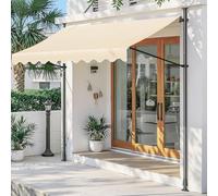 Tenda manuale retrattile resistente ai raggi UV, impermeabile, facile installazione, perfetta per patio, giardino, bar, spazi esterni, migliora la tua esperienza di vita all'aperto