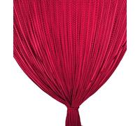 TENDA Mariel © SOFFICE a PERLINE in Stoffa Morbida Anti insetti antirumore a Fili ROSSO - Cm. 140x230