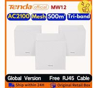 Tenda Mesh Router Wifi 2100Mbps MW12 Gigabit Dual band Wireless Roteador AC2100 2.4 e 5Ghz Rete Mesh Range Extender Cover 500m2