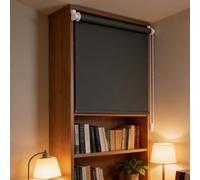 Tenda Moderne per Interni 65 x 85 cm Klemmfix, Protezione Dal Calore, Protezione Solare e da Parete Tende Oscuranti Avvolgibili per Finestre e Porte, Grigio Scuro