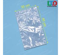 Tenda Monouso 100 Sacchetti Polietilene con chiusura automatica Tipo Zip (30 x 40 cm)