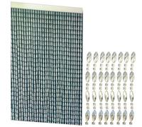 Tenda Moschiera 120X230 cm mod. Silver Ghiaccio 2 con Perline in Pvc Trasparente