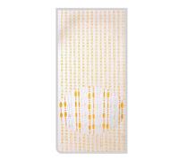 TENDA MOSCHIERA CON PERLINE BICOLORE TRASPARENTE-ARANCIO IN PVC 100X220CM TPL66
