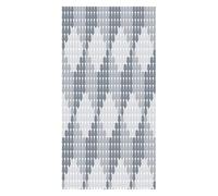 TENDA MOSCHIERA CON PIASTRINE BICOLORE BIANCO-GRIGIA IN PVC 100X220 CM TPL70 017