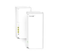Tenda MX21Pro(2 Pack) Wi-Fi 6E Tri-Band AXE5700 per tutta la casa, Supporta 6G, copertura fino a 2,800 sq ft, 7 antenne, porte Gigabit LAN/WAN* 3, Alexa, roaming continuo, 8K, VR HD