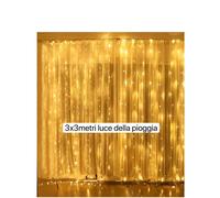 Tenda NATALE LUMINOSA 3 metri x3 METRO PROLUNGABILE EFFETTO PIOGGIA BIANCO CALDO
