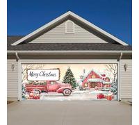 Tenda natalizia con scritta in lingua tedesca "Frohe Weihnachten", motivo natalizio, decorazione per feste, 2,1 x 4,8 m!(B,I)