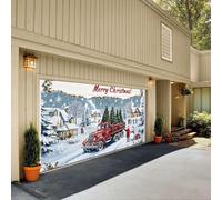 Tenda natalizia con scritta in lingua tedesca "Frohe Weihnachten", motivo natalizio, decorazione per feste, 2,1 x 4,8 m!(C,I)