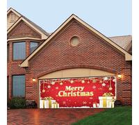 Tenda natalizia con scritta in lingua tedesca "Frohe Weihnachten", motivo natalizio, decorazione per feste, 2,1 x 4,8 m!(A,I)