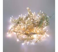 Tenda Natalizia LED 2x2m Cavo TRASPARETE IP44 DUAL WHITE Colore Double Color