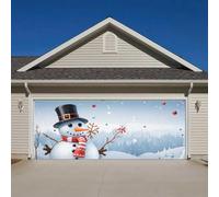 Tenda natalizia per porta del garage "Frohe Weihnachten", striscione per porta del garage, "Joy To The World", Natale la festa di Natale (A,480 x 210 cm)