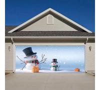 Tenda natalizia per porta del garage "Frohe Weihnachten", striscione per porta del garage, "Joy To The World", Natale la festa di Natale (C, 480 x 210 cm)
