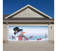 Tenda natalizia per porta del garage, motivo "Frohe Weihnachten", striscione per porta del garage, "Joy To The World", Natale la festa di Natale (B, 480 x 210 cm)